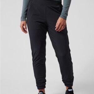 Athleta Brooklyn Lined Jogger 10 Petite Solid Black